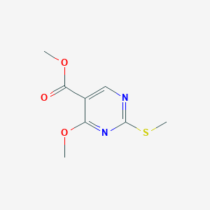 molecular formula C8H10N2O3S B2936315 Methyl 4-methoxy-2-(methylthio)pyrimidine-5-carboxylate CAS No. 15400-57-4