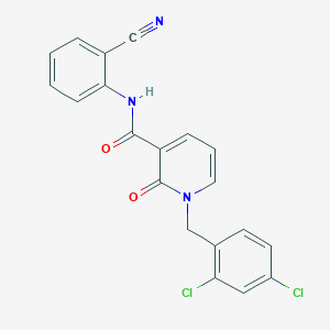 molecular formula C20H13Cl2N3O2 B2936337 N-(2-cyanophenyl)-1-(2,4-dichlorobenzyl)-2-oxo-1,2-dihydropyridine-3-carboxamide CAS No. 941904-44-5