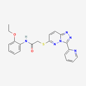 molecular formula C20H18N6O2S B2936342 N-(2-ethoxyphenyl)-2-{[3-(pyridin-2-yl)-[1,2,4]triazolo[4,3-b]pyridazin-6-yl]sulfanyl}acetamide CAS No. 868967-55-9