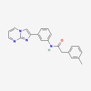 molecular formula C21H18N4O B2936346 N-(3-(imidazo[1,2-a]pyrimidin-2-yl)phenyl)-2-(m-tolyl)acetamide CAS No. 862810-05-7