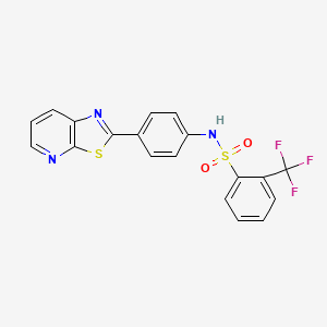 N-(4-(thiazolo[5,4-b]pyridin-2-yl)phenyl)-2-(trifluoromethyl)benzenesulfonamide