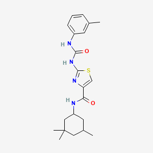 2-(3-(m-tolyl)ureido)-N-(3,3,5-trimethylcyclohexyl)thiazole-4-carboxamide