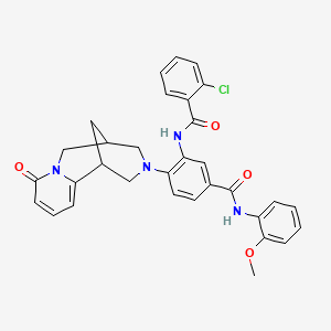 3-(2-chlorobenzamido)-N-(2-methoxyphenyl)-4-(8-oxo-5,6-dihydro-1H-1,5-methanopyrido[1,2-a][1,5]diazocin-3(2H,4H,8H)-yl)benzamide