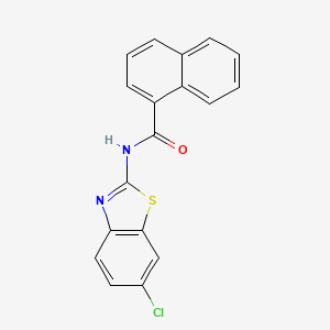 molecular formula C18H11ClN2OS B2936366 N-(6-chloro-1,3-benzothiazol-2-yl)naphthalene-1-carboxamide CAS No. 313528-91-5