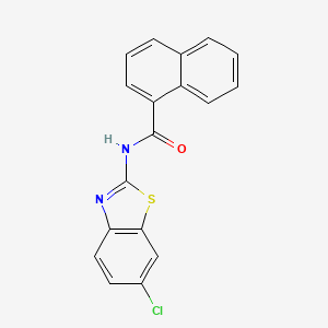 N-(6-chloro-1,3-benzothiazol-2-yl)naphthalene-1-carboxamide