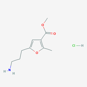Methyl 5-(3-aminopropyl)-2-methylfuran-3-carboxylate;hydrochloride