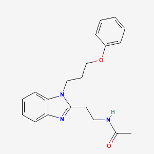 molecular formula C20H23N3O2 B2936374 N-{2-[1-(3-phenoxypropyl)-1H-1,3-benzodiazol-2-yl]ethyl}acetamide CAS No. 838880-08-3