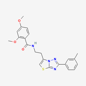 2,4-dimethoxy-N-(2-(2-(m-tolyl)thiazolo[3,2-b][1,2,4]triazol-6-yl)ethyl)benzamide
