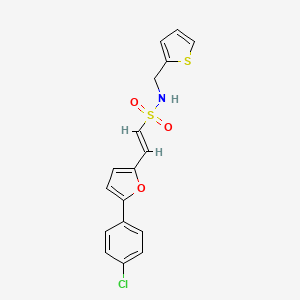 (E)-2-[5-(4-chlorophenyl)furan-2-yl]-N-(thiophen-2-ylmethyl)ethenesulfonamide
