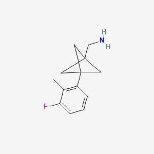 [3-(3-Fluoro-2-methylphenyl)-1-bicyclo[1.1.1]pentanyl]methanamine
