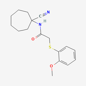 N-(1-cyanocycloheptyl)-2-[(2-methoxyphenyl)sulfanyl]acetamide