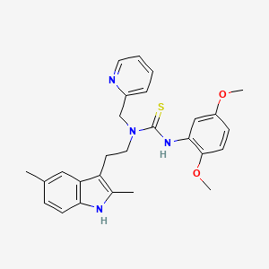 3-(2,5-dimethoxyphenyl)-1-(2-(2,5-dimethyl-1H-indol-3-yl)ethyl)-1-(pyridin-2-ylmethyl)thiourea
