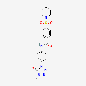 N-(4-(4-methyl-5-oxo-4,5-dihydro-1H-tetrazol-1-yl)phenyl)-4-(piperidin-1-ylsulfonyl)benzamide