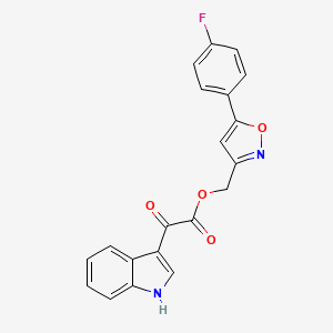 (5-(4-fluorophenyl)isoxazol-3-yl)methyl 2-(1H-indol-3-yl)-2-oxoacetate