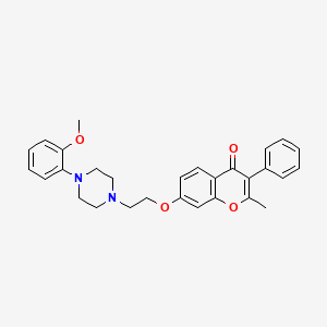 B2936401 7-(2-(4-(2-methoxyphenyl)piperazin-1-yl)ethoxy)-2-methyl-3-phenyl-4H-chromen-4-one CAS No. 903870-09-7