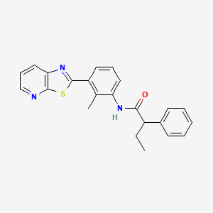 N-(2-methyl-3-(thiazolo[5,4-b]pyridin-2-yl)phenyl)-2-phenylbutanamide