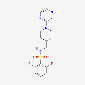 2,6-difluoro-N-((1-(pyrazin-2-yl)piperidin-4-yl)methyl)benzenesulfonamide