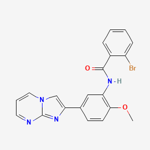 2-bromo-N-(5-(imidazo[1,2-a]pyrimidin-2-yl)-2-methoxyphenyl)benzamide