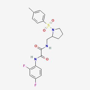 N1-(2,4-difluorophenyl)-N2-((1-tosylpyrrolidin-2-yl)methyl)oxalamide