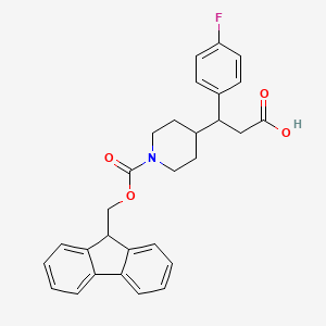 3-(1-{[(9H-fluoren-9-yl)methoxy]carbonyl}piperidin-4-yl)-3-(4-fluorophenyl)propanoic acid