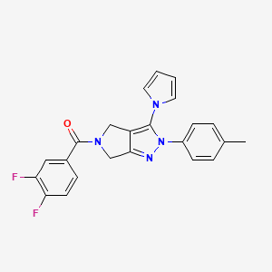 (3-(1H-pyrrol-1-yl)-2-(p-tolyl)pyrrolo[3,4-c]pyrazol-5(2H,4H,6H)-yl)(3,4-difluorophenyl)methanone