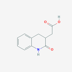 molecular formula C11H11NO3 B2936429 2-(2-Oxo-1,2,3,4-tetrahydroquinolin-3-YL)acetic acid CAS No. 61164-71-4