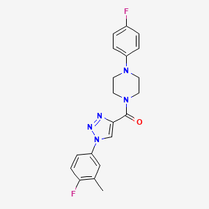 (1-(4-fluoro-3-methylphenyl)-1H-1,2,3-triazol-4-yl)(4-(4-fluorophenyl)piperazin-1-yl)methanone