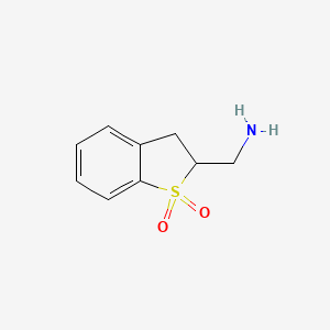 (1,1-Dioxo-2,3-dihydro-1-benzothiophen-2-yl)methanamine