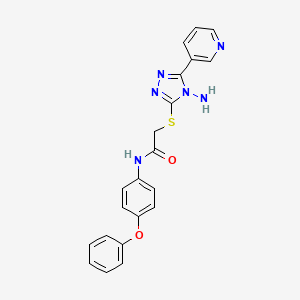2-((4-amino-5-(pyridin-3-yl)-4H-1,2,4-triazol-3-yl)thio)-N-(4-phenoxyphenyl)acetamide
