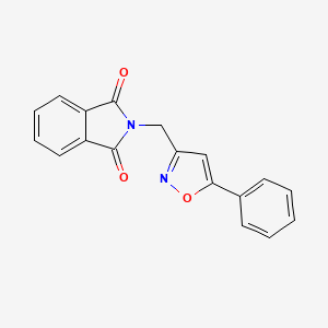 molecular formula C18H12N2O3 B2936455 2-[(5-phenyl-1,2-oxazol-3-yl)methyl]-2,3-dihydro-1H-isoindole-1,3-dione CAS No. 852180-49-5