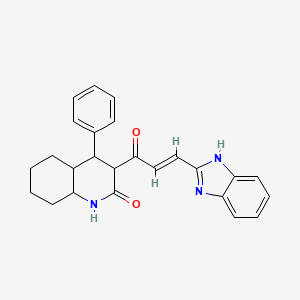 3-[(2E)-3-(1H-1,3-benzodiazol-2-yl)prop-2-enoyl]-4-phenyl-1,2-dihydroquinolin-2-one