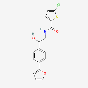 molecular formula C17H14ClNO3S B2936464 5-chloro-N-{2-[4-(furan-2-yl)phenyl]-2-hydroxyethyl}thiophene-2-carboxamide CAS No. 2097902-42-4