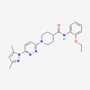 molecular formula C23H28N6O2 B2936480 1-(6-(3,5-dimethyl-1H-pyrazol-1-yl)pyridazin-3-yl)-N-(2-ethoxyphenyl)piperidine-4-carboxamide CAS No. 1705303-33-8