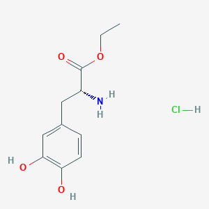 ethyl (2R)-2-amino-3-(3,4-dihydroxyphenyl)propanoate hydrochloride