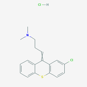 molecular formula C18H19Cl2NS B029365 trans-2-Chloro-9-(3-(dimethylamino)propylidene)thioxanthene, hydrochloride CAS No. 6469-93-8