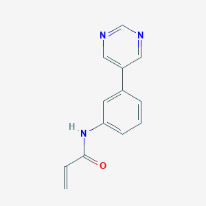 molecular formula C13H11N3O B2936522 N-(3-Pyrimidin-5-ylphenyl)prop-2-enamide CAS No. 2361657-31-8