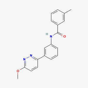 molecular formula C19H17N3O2 B2936537 N-(3-(6-甲氧基哒嗪-3-基)苯基)-3-甲基苯甲酰胺 CAS No. 922670-58-4