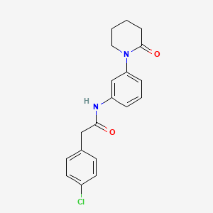 molecular formula C19H19ClN2O2 B2936539 2-(4-chlorophenyl)-N-(3-(2-oxopiperidin-1-yl)phenyl)acetamide CAS No. 942013-96-9