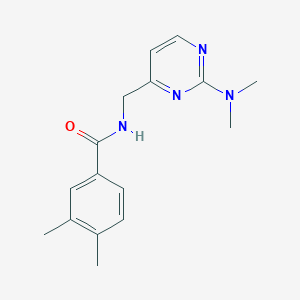 molecular formula C16H20N4O B2936541 N-((2-(dimethylamino)pyrimidin-4-yl)methyl)-3,4-dimethylbenzamide CAS No. 1798035-77-4