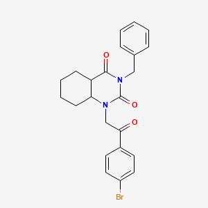 molecular formula C23H17BrN2O3 B2936571 3-Benzyl-1-[2-(4-bromophenyl)-2-oxoethyl]-1,2,3,4-tetrahydroquinazoline-2,4-dione CAS No. 892291-09-7