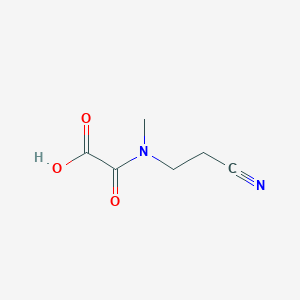 molecular formula C6H8N2O3 B2936572 [(2-Cyanoethyl)(methyl)carbamoyl]formic acid CAS No. 1156077-63-2