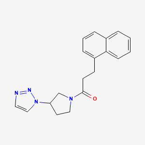 molecular formula C19H20N4O B2936620 1-(3-(1H-1,2,3-triazol-1-yl)pyrrolidin-1-yl)-3-(naphthalen-1-yl)propan-1-one CAS No. 1795444-15-3