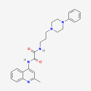 molecular formula C25H29N5O2 B2936635 N-(2-methylquinolin-4-yl)-N'-[3-(4-phenylpiperazin-1-yl)propyl]ethanediamide CAS No. 1049509-37-6