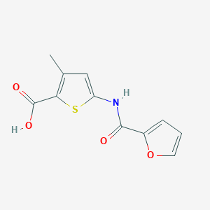 molecular formula C11H9NO4S B2936650 5-(furan-2-amido)-3-methylthiophene-2-carboxylic acid CAS No. 923826-21-5
