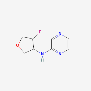 molecular formula C8H10FN3O B2936656 N-(4-fluorooxolan-3-yl)pyrazin-2-amine CAS No. 2200688-13-5