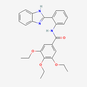 molecular formula C26H27N3O4 B2936672 N-(2-(1H-benzo[d]imidazol-2-yl)phenyl)-3,4,5-triethoxybenzamide CAS No. 477557-53-2