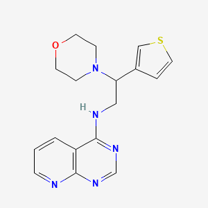 molecular formula C17H19N5OS B2936704 N-[2-(morpholin-4-yl)-2-(thiophen-3-yl)ethyl]pyrido[2,3-d]pyrimidin-4-amine CAS No. 2380193-08-6