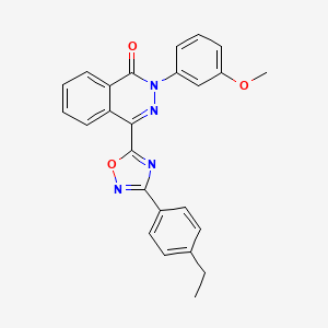 molecular formula C25H20N4O3 B2936716 4-[3-(4-ethylphenyl)-1,2,4-oxadiazol-5-yl]-2-(3-methoxyphenyl)-1,2-dihydrophthalazin-1-one CAS No. 1358521-60-4