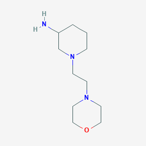 molecular formula C11H23N3O B2936730 1-[2-(Morpholin-4-yl)ethyl]piperidin-3-amine CAS No. 1250666-06-8