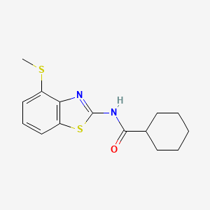 molecular formula C15H18N2OS2 B2936795 N-(4-(methylthio)benzo[d]thiazol-2-yl)cyclohexanecarboxamide CAS No. 899983-08-5